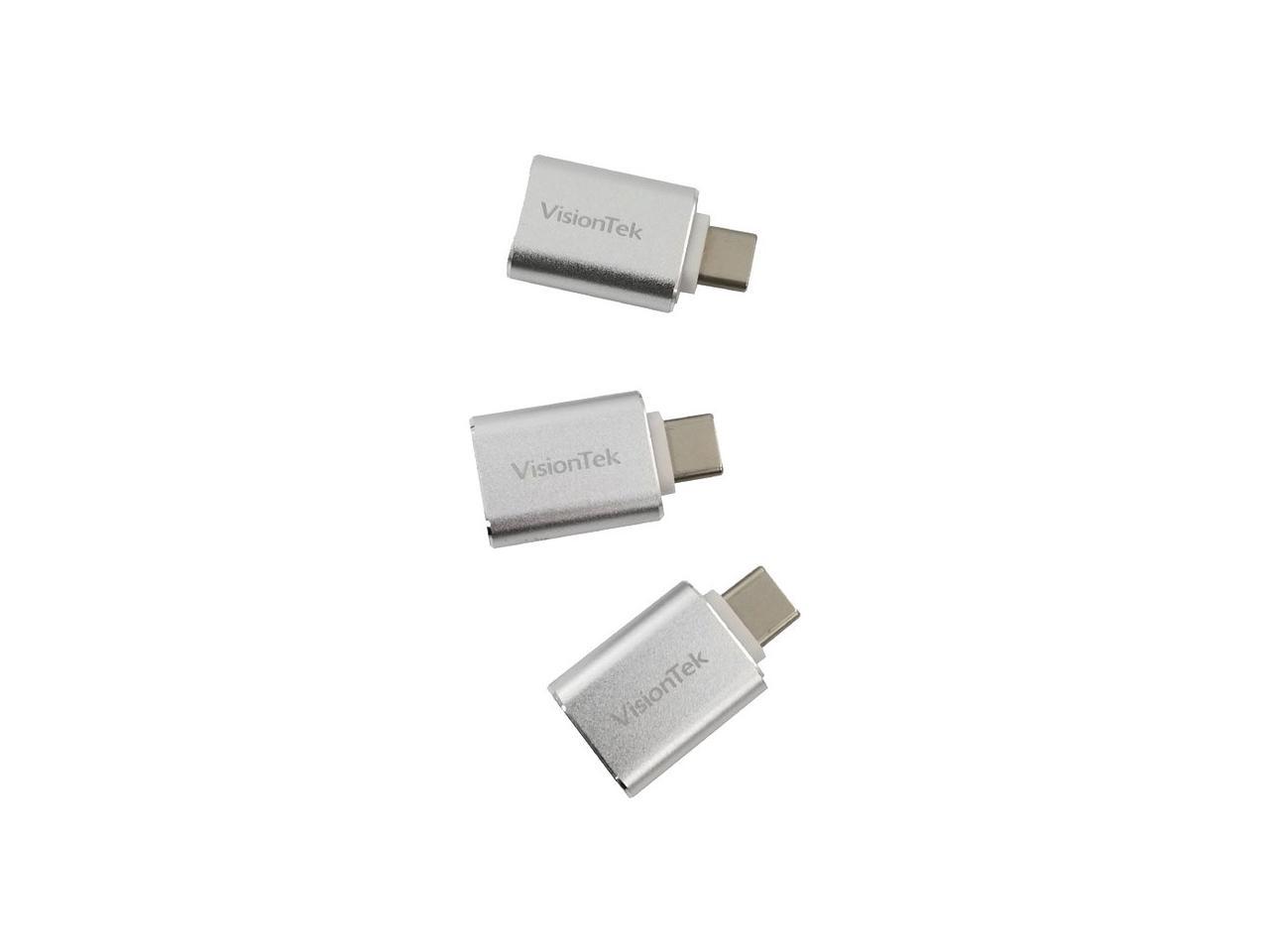 VisionTek USB-C to USB-A M/F 3 Pack Adapters 901224 1