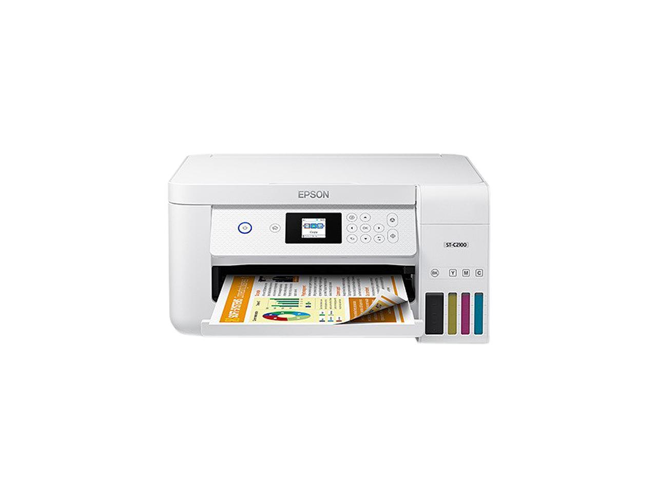 Epson WorkForce ST ST-C2100 Wireless Inkjet Multifunction Printer - Color - Copier/Printer/Scanner - (5760 x 1440 dpi class) - Automatic Duplex Print - Upto 3000 Pages Monthly - 100 sheets Input ... 1