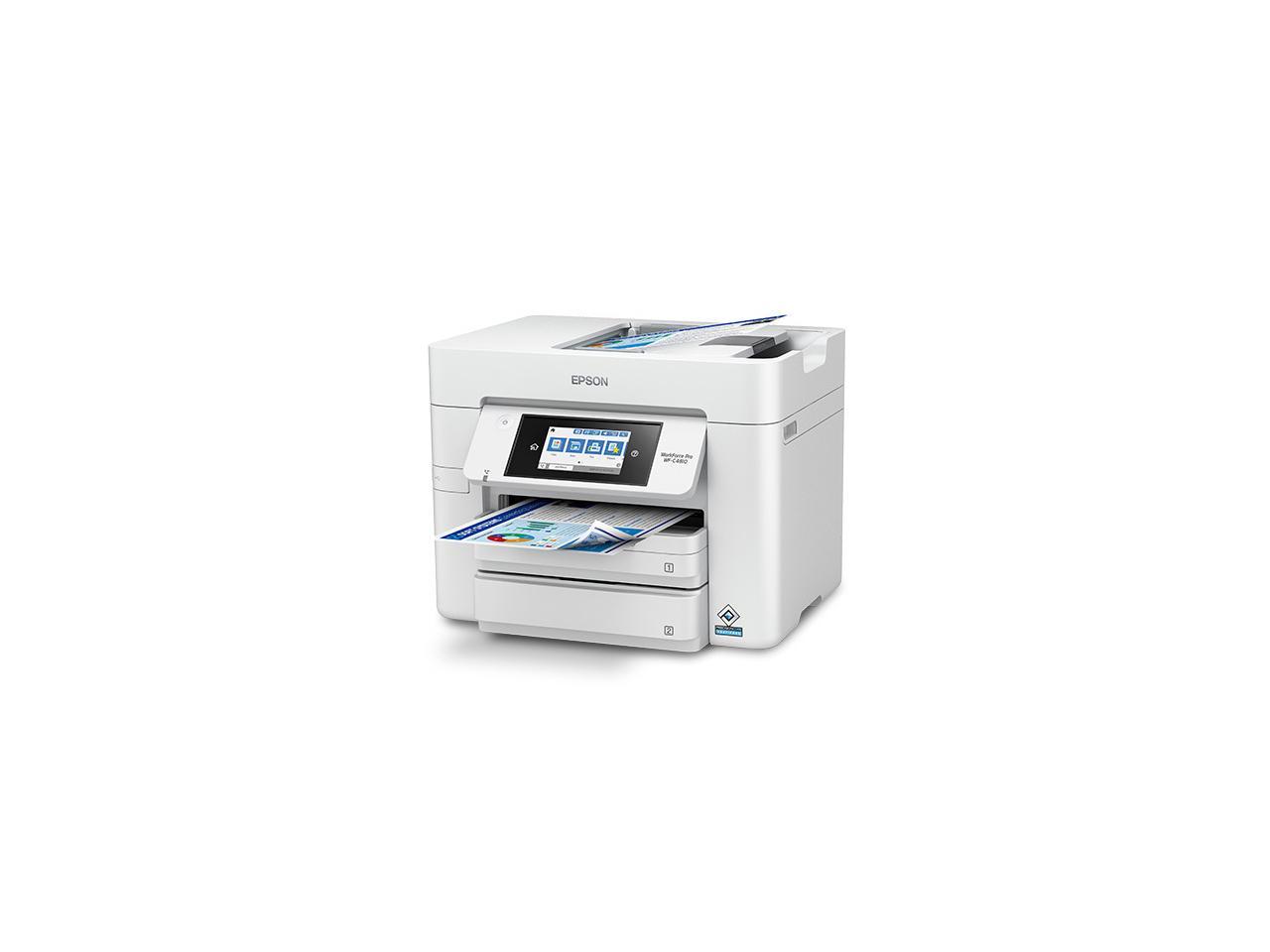 Epson WorkForce Pro WF-C4810 Inkjet Multifunction Printer - Color - Copier/Fax/Printer/Scanner - Automatic Duplex Print - Color Scanner - 1200 dpi Optical Scan - Color Fax - Wireless LAN - For ... 2