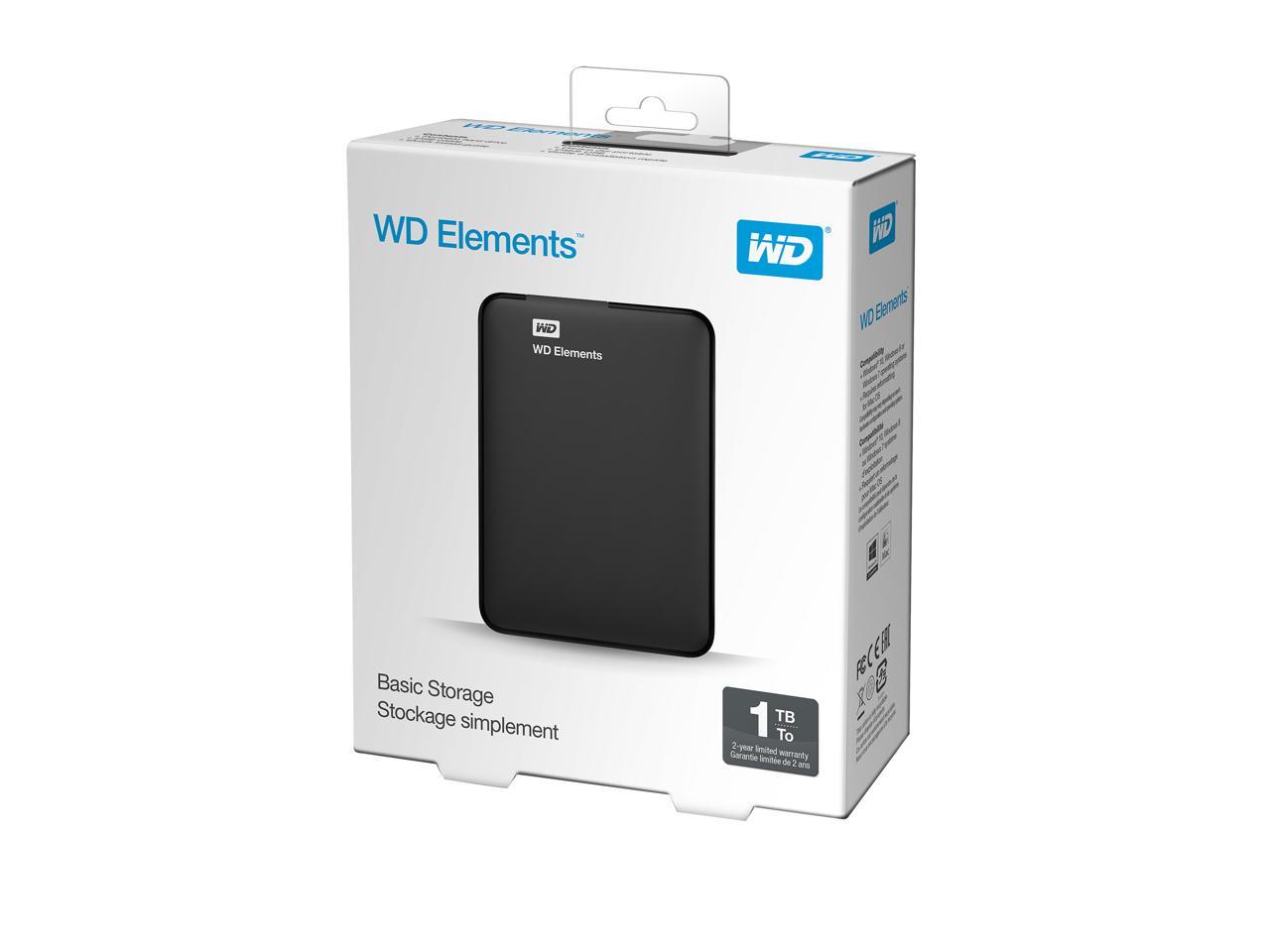 WD 1TB Elements Portable Storage USB 3.0 Model WDBUZG0010BBK-WESN Black 5