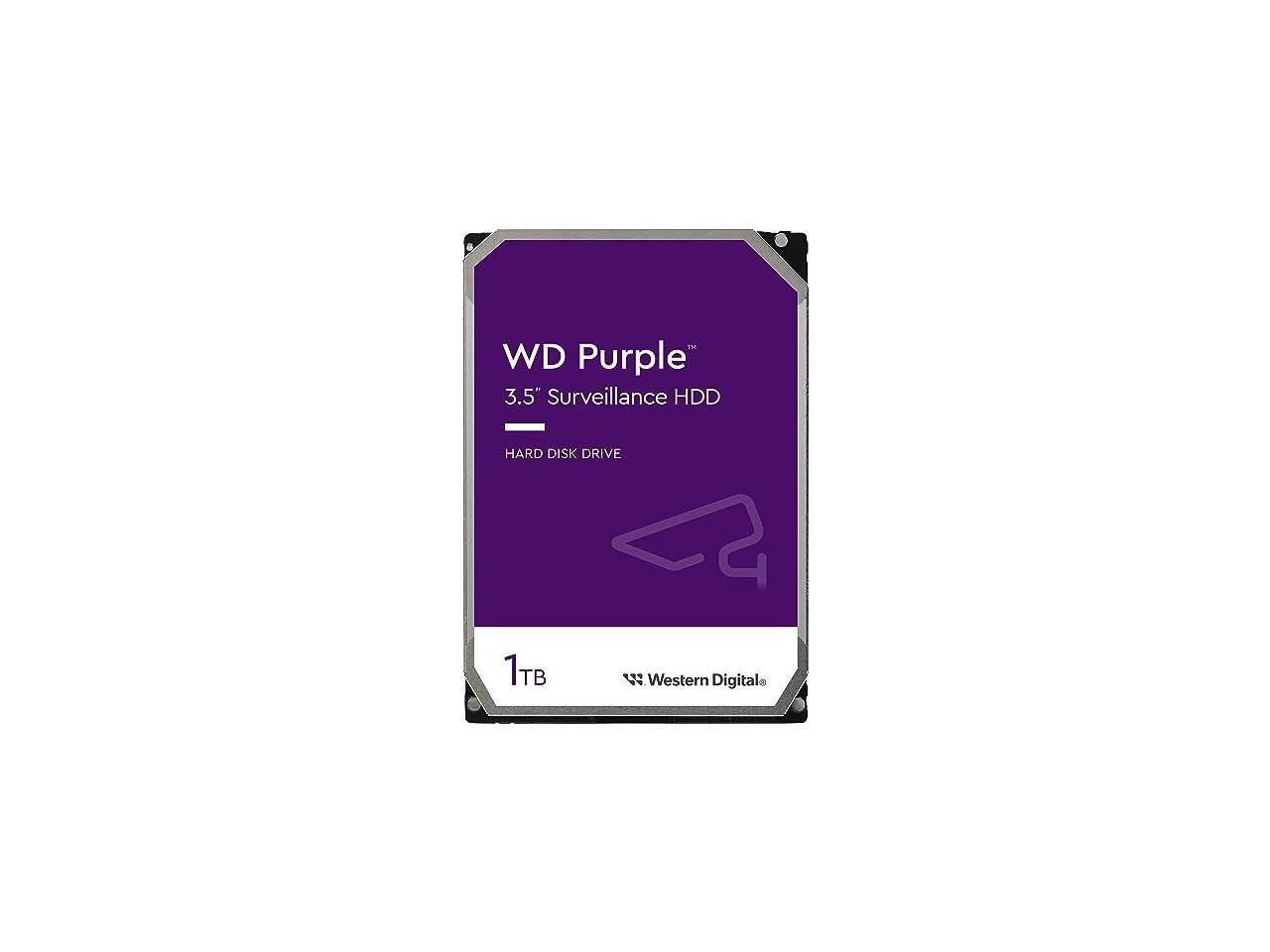 Western Digital 1TB WD Purple Surveillance Internal Hard Drive HDD - SATA 6 Gb/s, 64 MB Cache, 3.5" - WD11PURZ 1