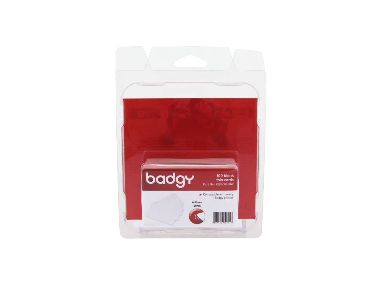 BADGY CBGC0020W Blank ID Cards,20 mil 1