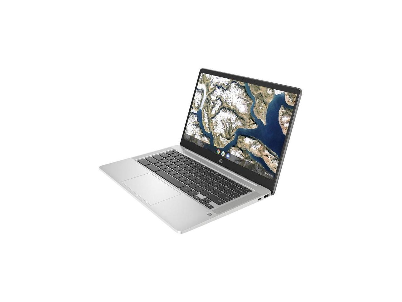 HP Chromebook 14a-na0000 14a-na0200nr 14" Chromebook - HD - 1366 x 768 - Intel Celeron N4120 Quad-core (4 Core) - 4 GB Total RAM - 4 GB On-board Memory - 64 GB Flash Memory - Mineral Silver, Natu 2