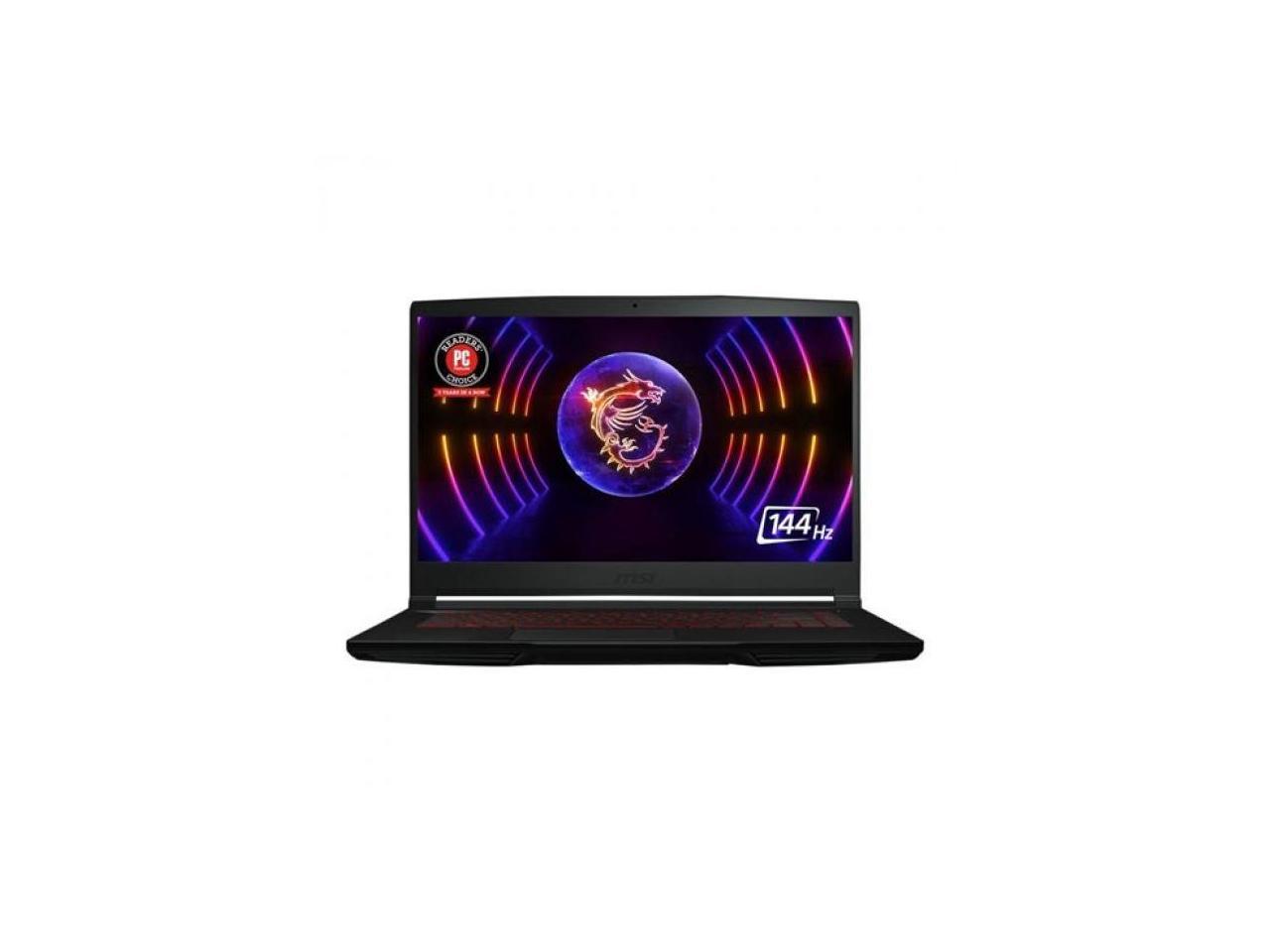 MSI Thin GF63 15.6" Gaming Notebook FHD 144Hz Intel Core i5-12450H 8GB RAM 512GB SSD NVIDIA GeForce RTX 2050 4GB Black - 15.6" FHD Display - In-Plane Switching Technology - Intel Core i5-124 1