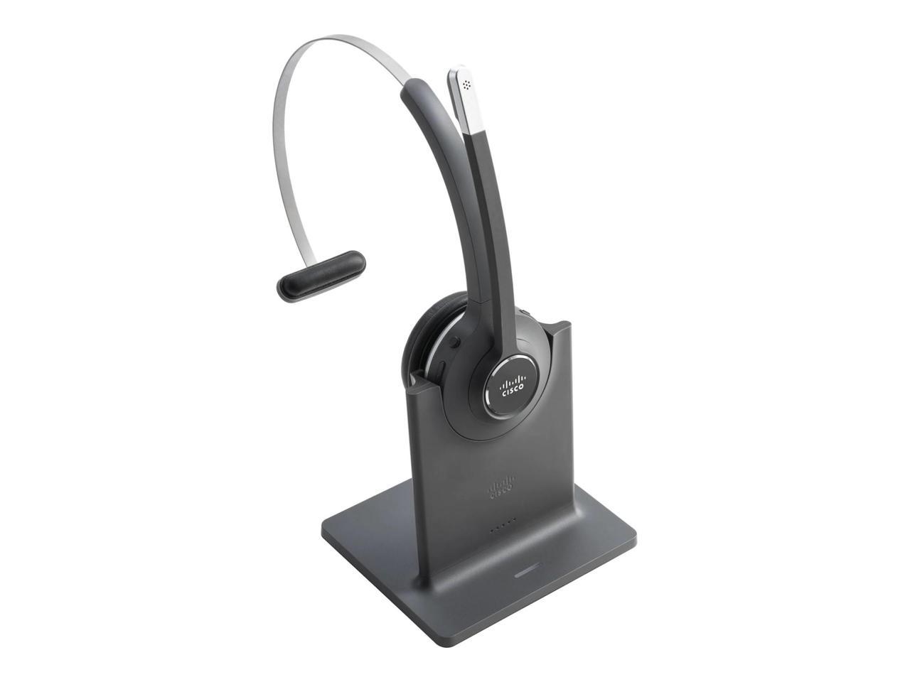 Cisco - CP-HS-WL-561-S-US= - Cisco 561 Headset - Mono - Wireless - DECT 6.0 - 300 ft48 kHz - Over-the-head - Monaural - 1