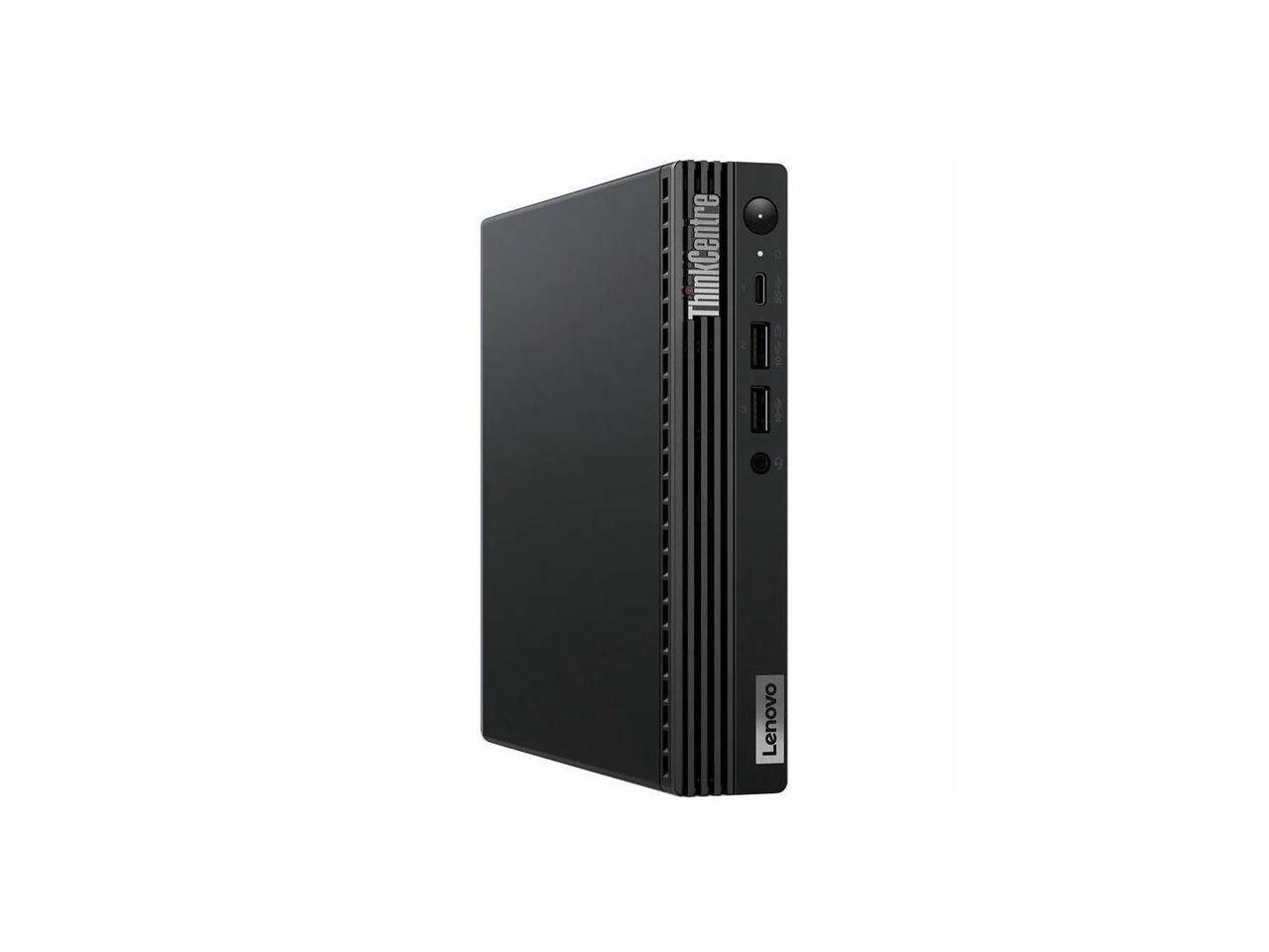 Lenovo ThinkCentre M70q Gen 4 12E30001US Desktop Computer - Core i5 13th Gen i5-13400T Deca-core (10 Core) 1.30 GHz - 16 GB RAM DDR4 SDRAM - 256 GB PCI Express NVMe 4.0 x4 SSD - Tiny - Black - Intel Q 2