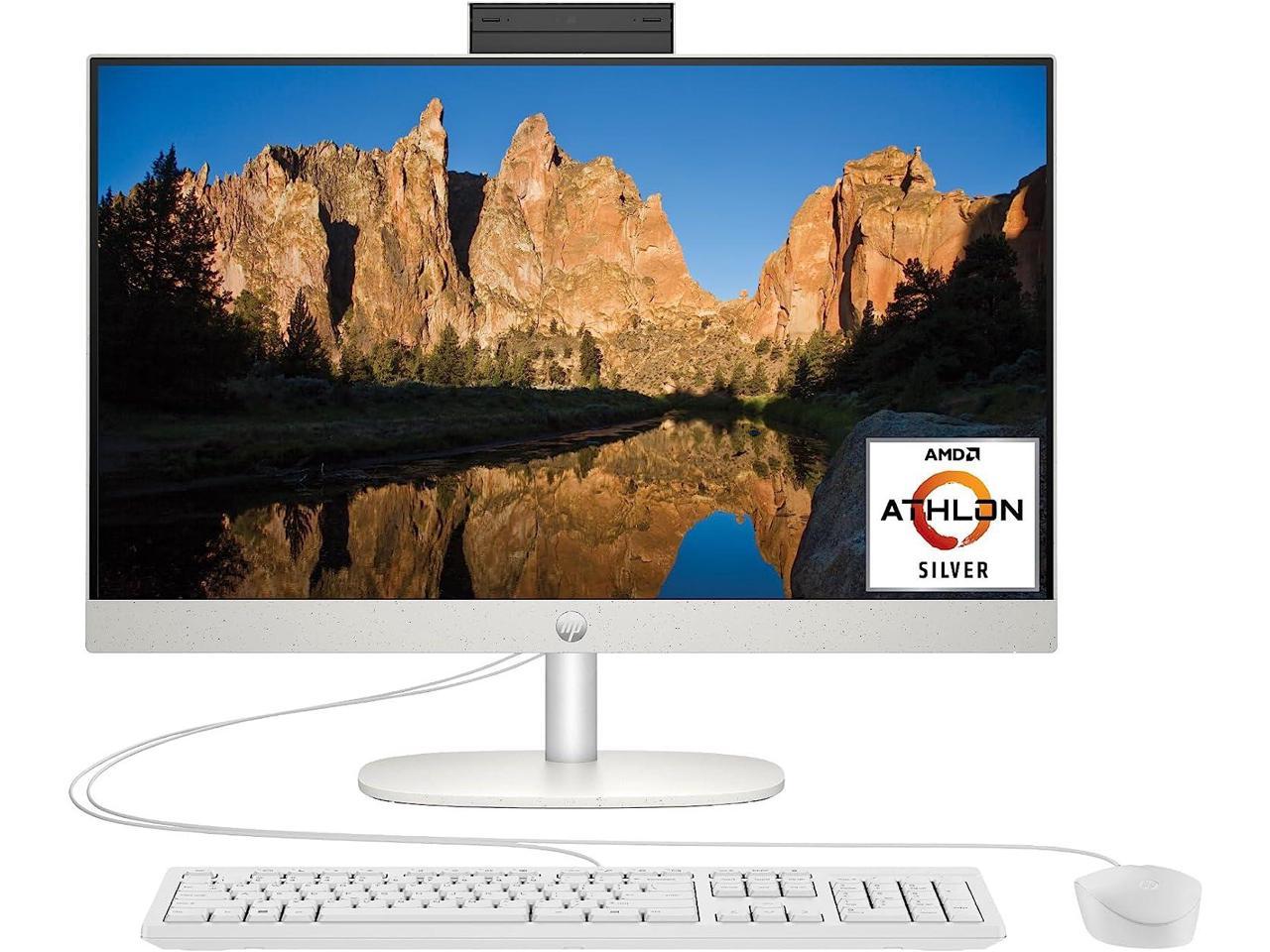 HP 23.8 inch All-in-One Desktop PC, FHD Display, AMD Athlon Silver 7120U, 8 GB RAM, 256 GB SSD, AMD Radeon Graphics, Windows 11 Home, 24-cr0010 (2023) 1