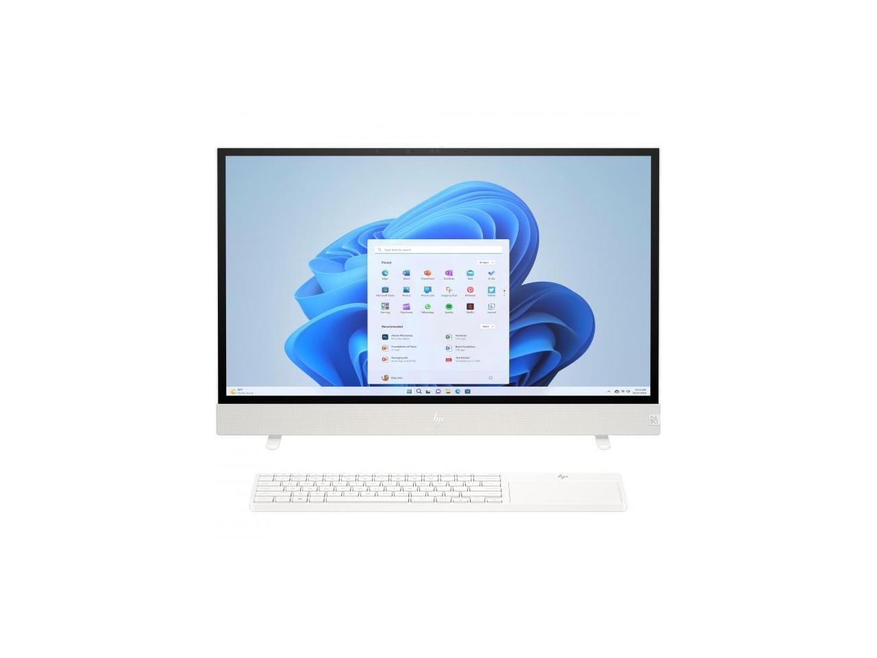 HP Envy Move 23.8" inch All-in-One Desktop Touch QHD 2560x1440 300 Nit Display Intel Core i3-1315U 8GB RAM 512GB SSD Intel UHD Graphics Shell White 1