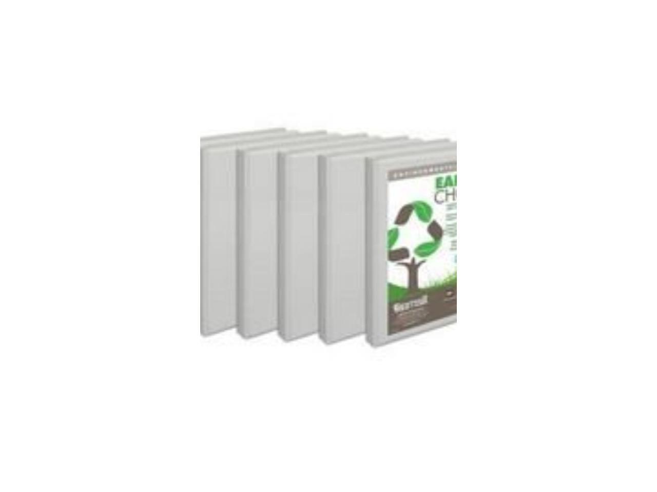 Samsill I08917 Earth's Choice View 1/2" Round 3-Ring Binder, White, 6/Pack 3