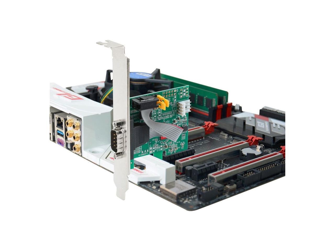 SIIG DP Cyber RS-232 1S PCIe Card 250Kbps JJE20611S1 4