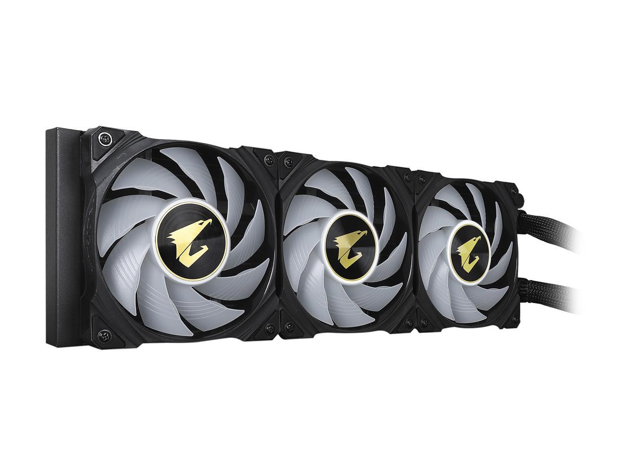 AORUS AIO Liquid Cooler, 360mm Radiator, 120*25mm*3 ARGB Fan, >200w TDP, 60x60mm LCD Full Color Pan 3