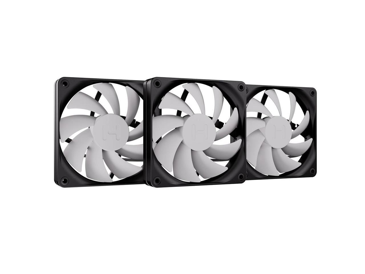 HYTE Flow FA12 Triple Fan Pack (120mm), High Performance PWM Case Fan, 1500RPM, 4-PIN, White 1