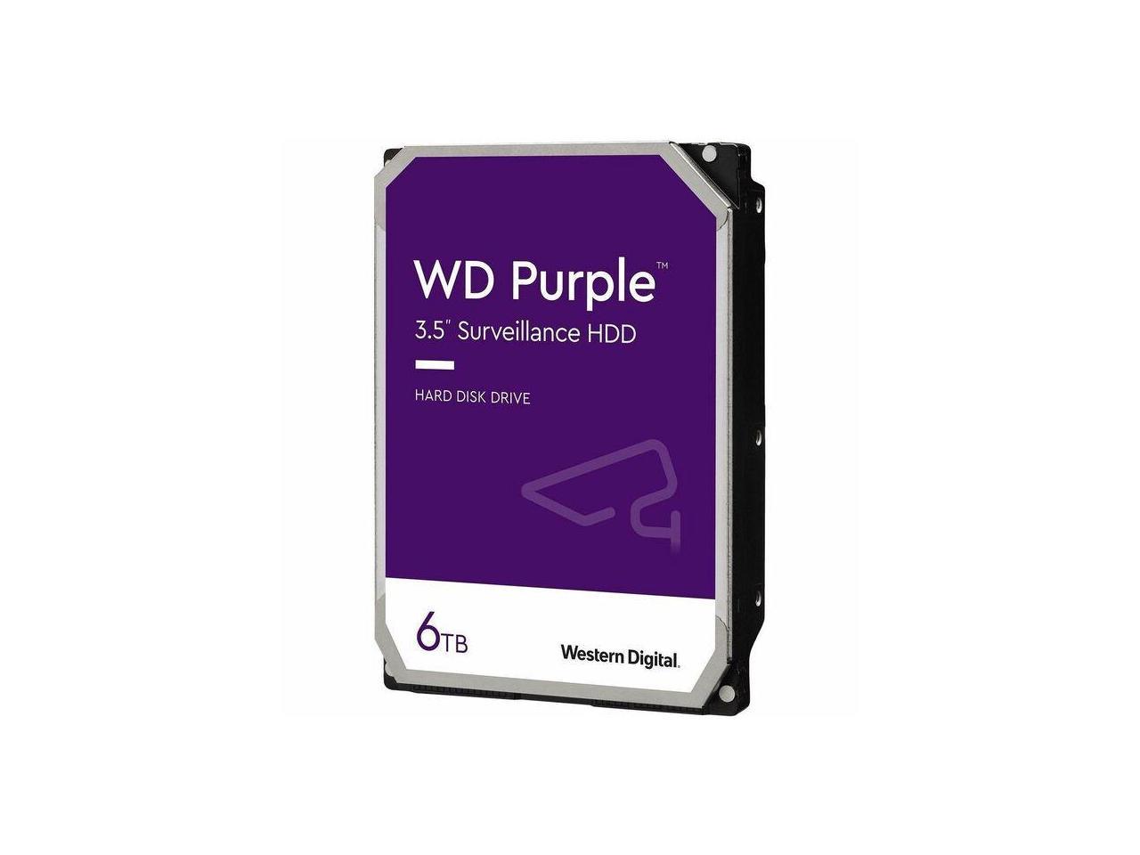 WD Purple 6TB 3.5" SATA Internal Hard Disk Drive WD64PURZ 5