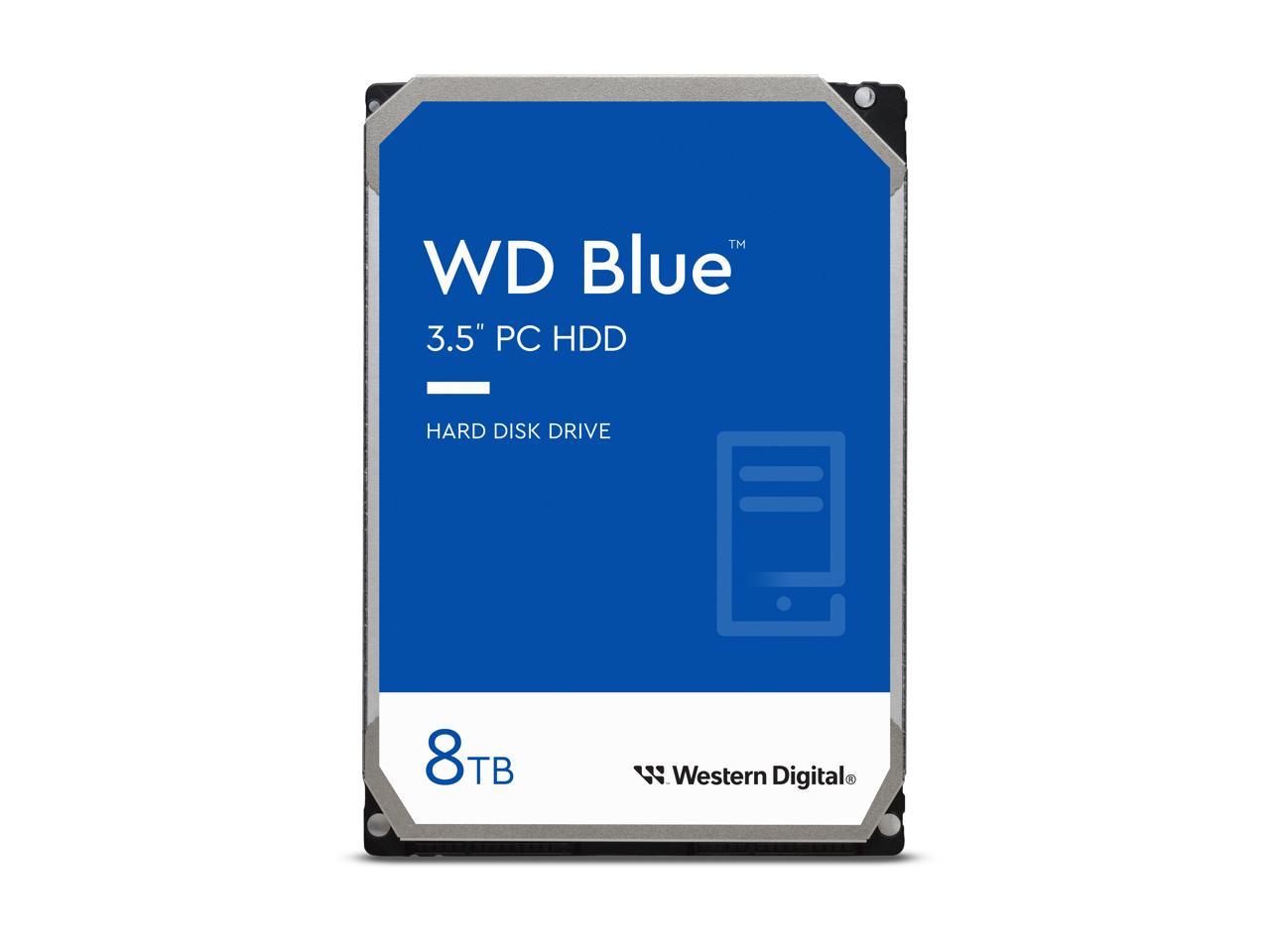 WD Blue 8TB Desktop Hard Disk Drive - 5640 RPM SATA 6Gb/s 256MB Cache 3.5 Inch - WD80EAAZ 1