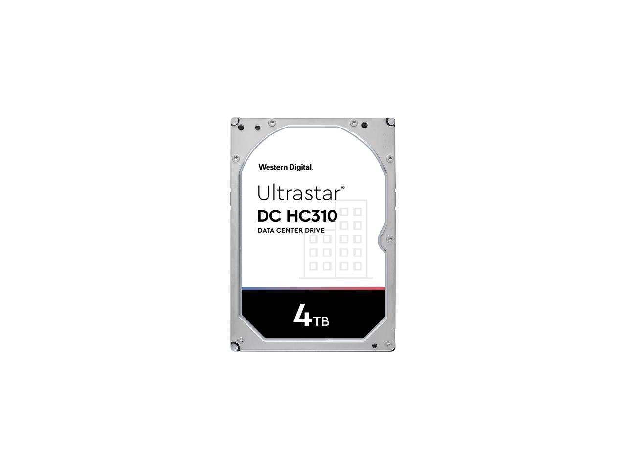 WD Ultrastar DC HC310 4TB 7200 RPM 512e SATA 6Gb/s 3.5-Inch Enterprise Data Center Hard Drive - HUS726T4TALE6L4 (0B36040) 1