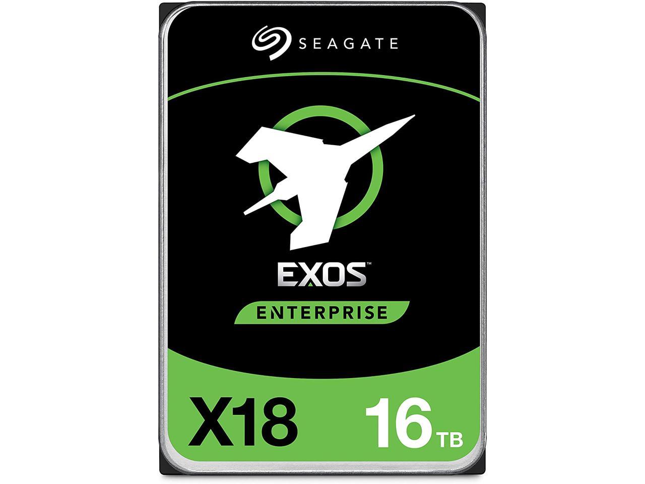 Seagate Exos 16TB Enterprise HDD X18 SATA 6Gb/s 512e/4Kn 7200 RPM 256MB Cache 3.5" Internal Hard Drive (ST16000NM000J) 1