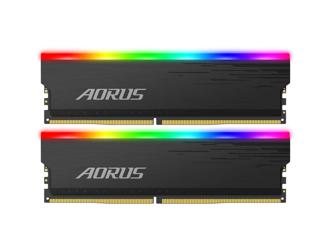 Gigabyte AORUS RGB 16GB (2 x 8GB) 288-Pin PC RAM DDR4 3733 (PC4 29800) Desktop Memory Model GP-ARS16G37 1