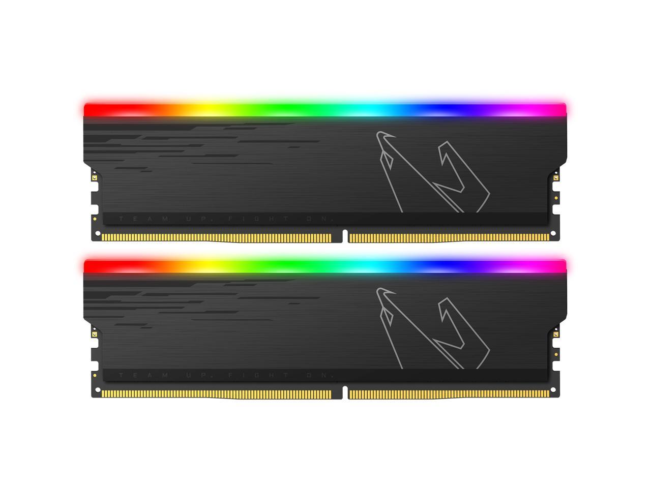 Gigabyte AORUS RGB 16GB (2 x 8GB) 288-Pin PC RAM DDR4 3733 (PC4 29800) Desktop Memory Model GP-ARS16G37 2