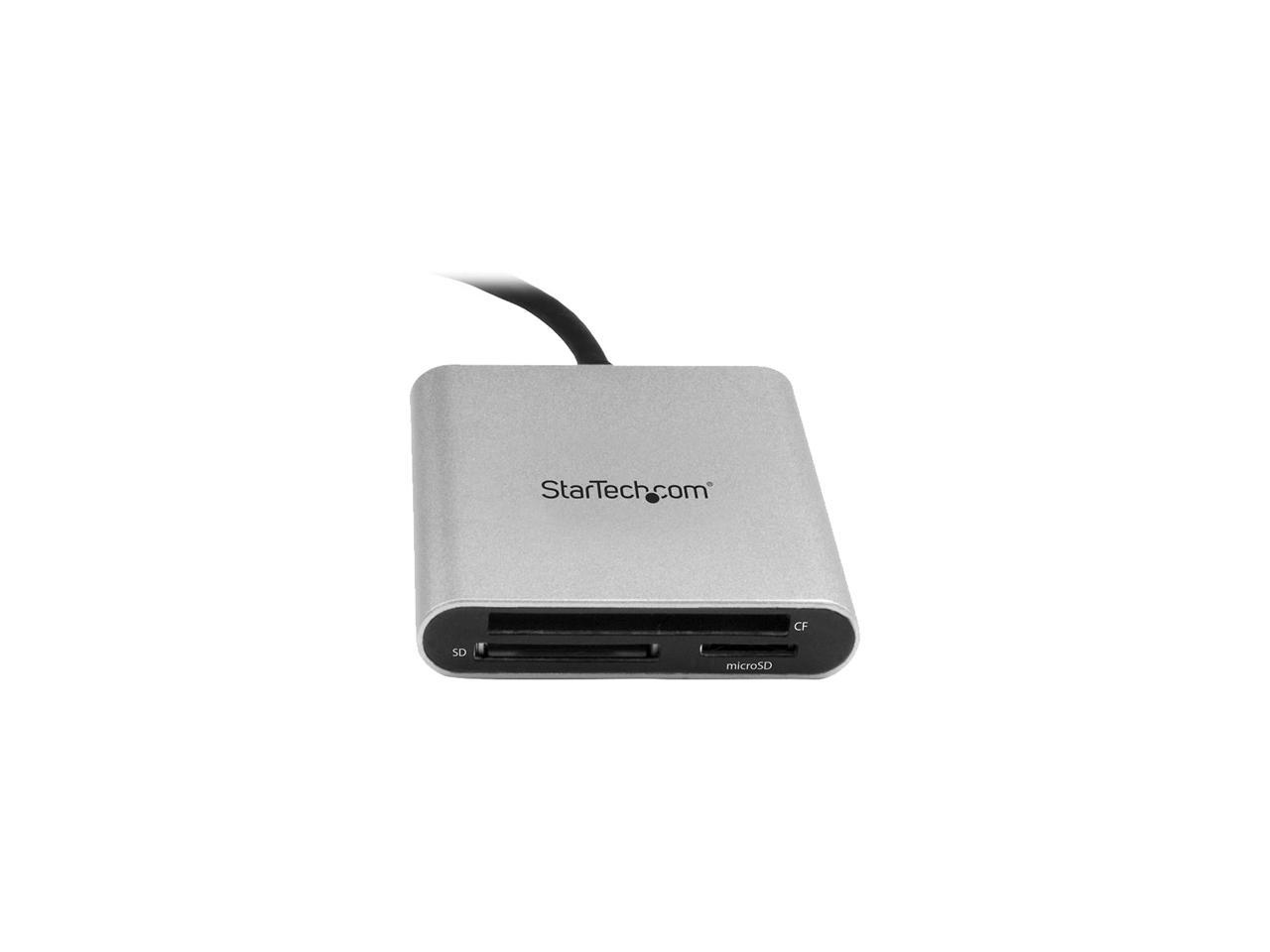 StarTech.com FCREADU3C 3-in-1 1 x USB Type-C (24 pin) USB 3.0 Receptacle - 5 Gbit/s USB 3.0 Flash Memory Multi-Card Reader / Writer with USB-C - SD, microSD, CompactFlash 2