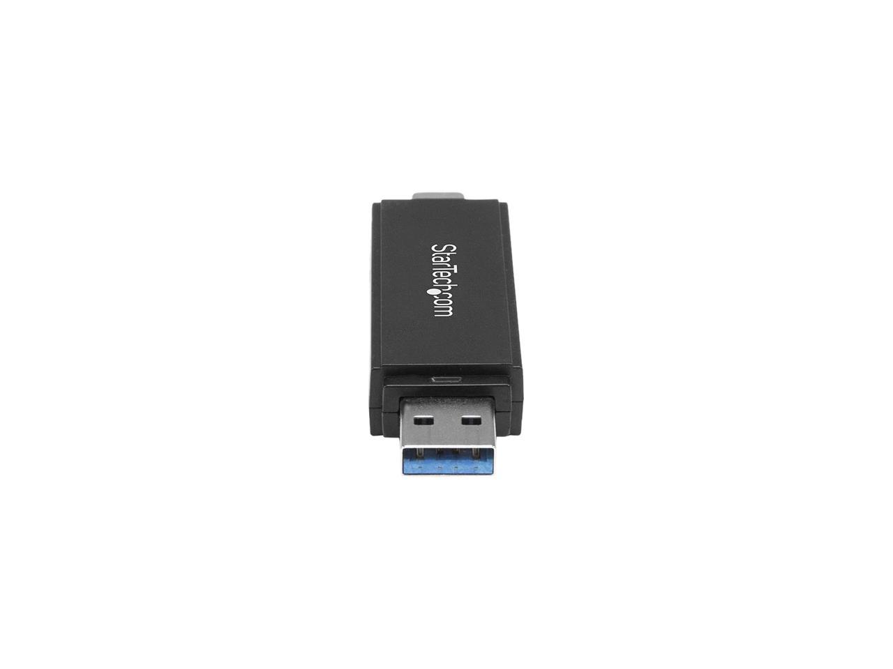 StarTech.com SDMSDRWU3AC 1 x USB Type-C (24 pin) USB 3.0, 1 x USB 3.1 USB Type-A (9 pin, Gen 1, 5 Gbps) USB 3.0 Memory Card Reader/Writer for SD and microSD Cards - USB-C and USB-A 4