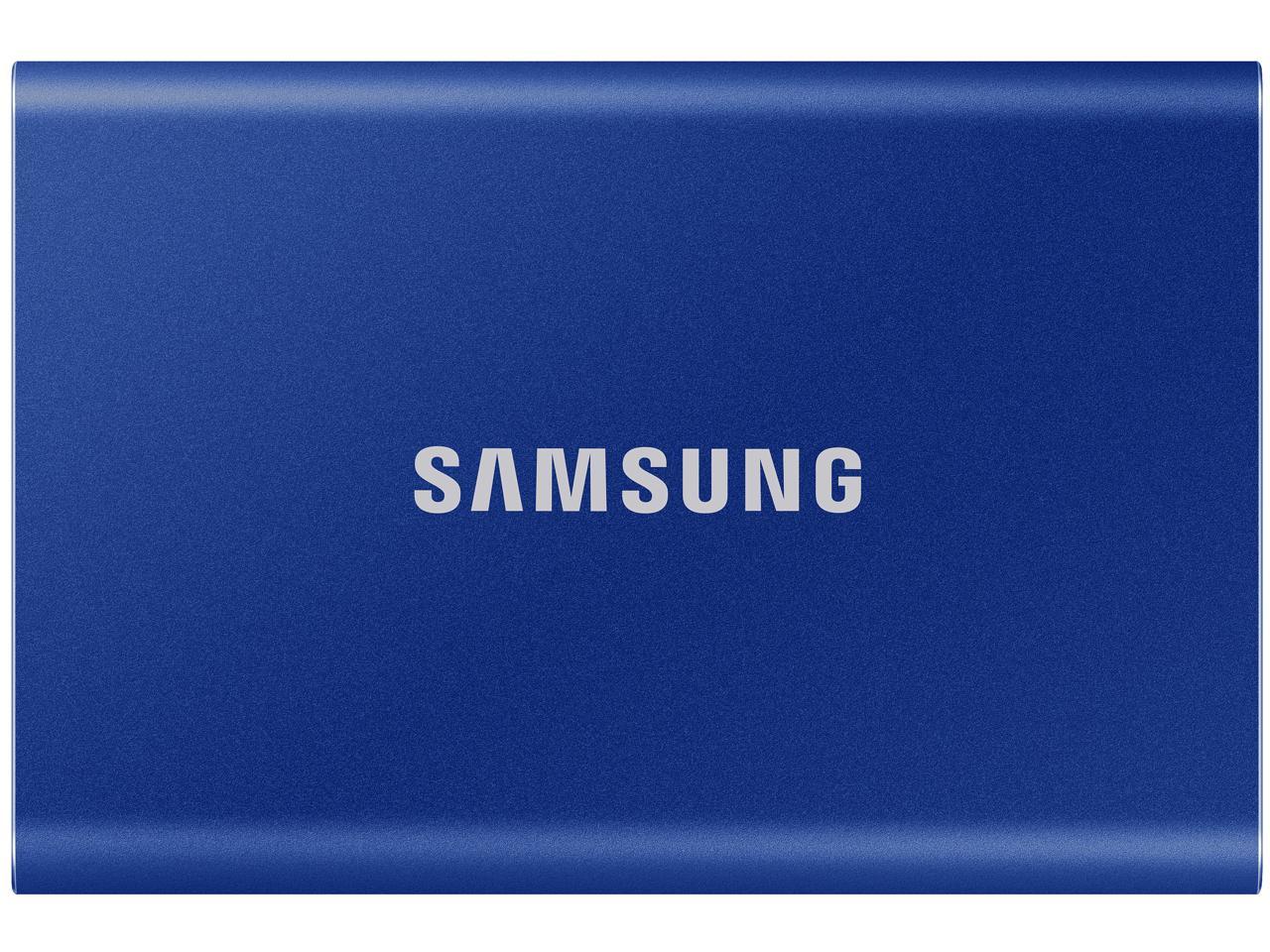 SAMSUNG T7 Portable SSD 2TB  - Up to 1050 MB/s - USB 3.2 Gen 2 External Solid State Drive, Blue (MU-PC2T0H/AM) 1