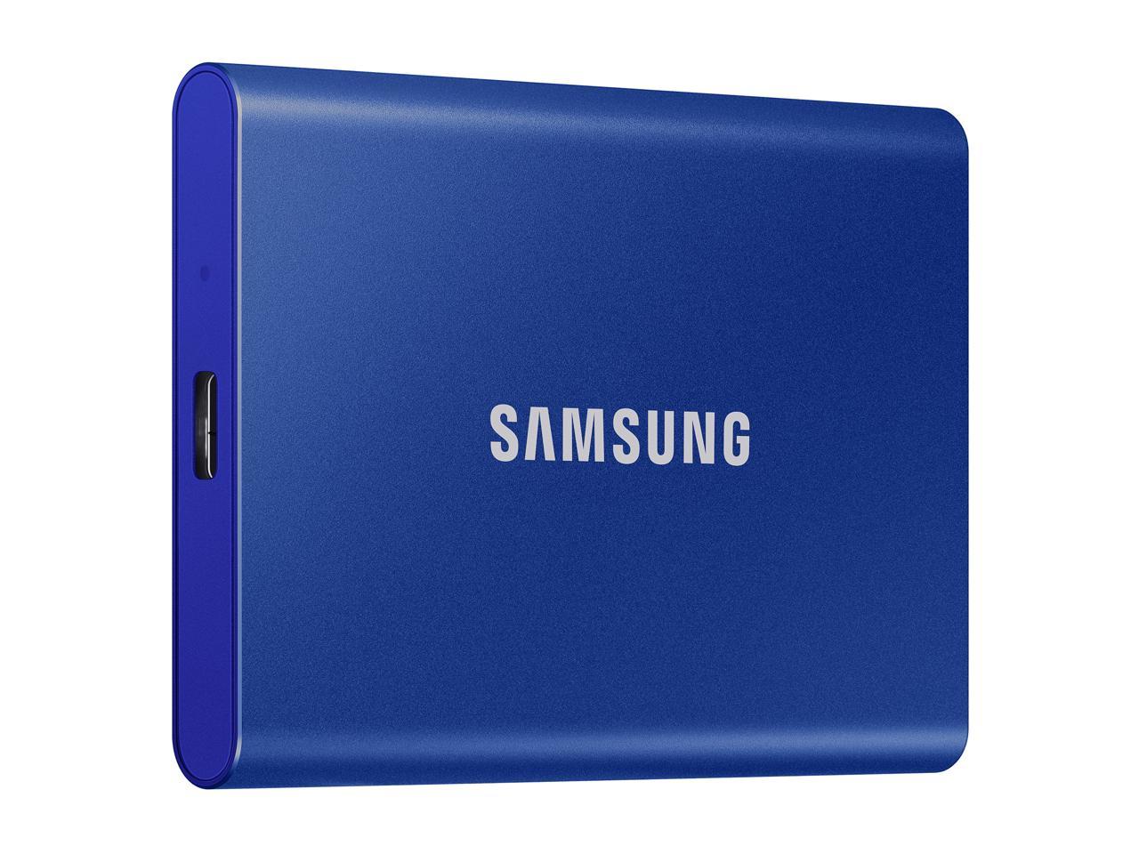 SAMSUNG T7 Portable SSD 2TB  - Up to 1050 MB/s - USB 3.2 Gen 2 External Solid State Drive, Blue (MU-PC2T0H/AM) 2