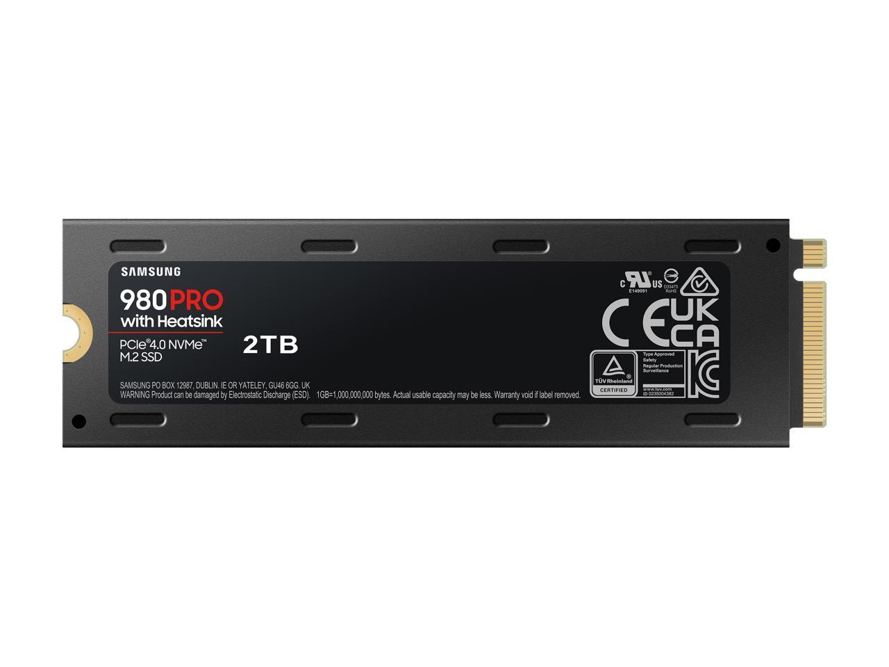 SAMSUNG 980 PRO SSD with Heatsink 2TB, PCIe 4.0 M.2 2280, Speeds Up-to 7,000MB/s, Best for High End Computing, Workstations and Compatible with Playstation5 (MZ-V8P2T0CW) 3