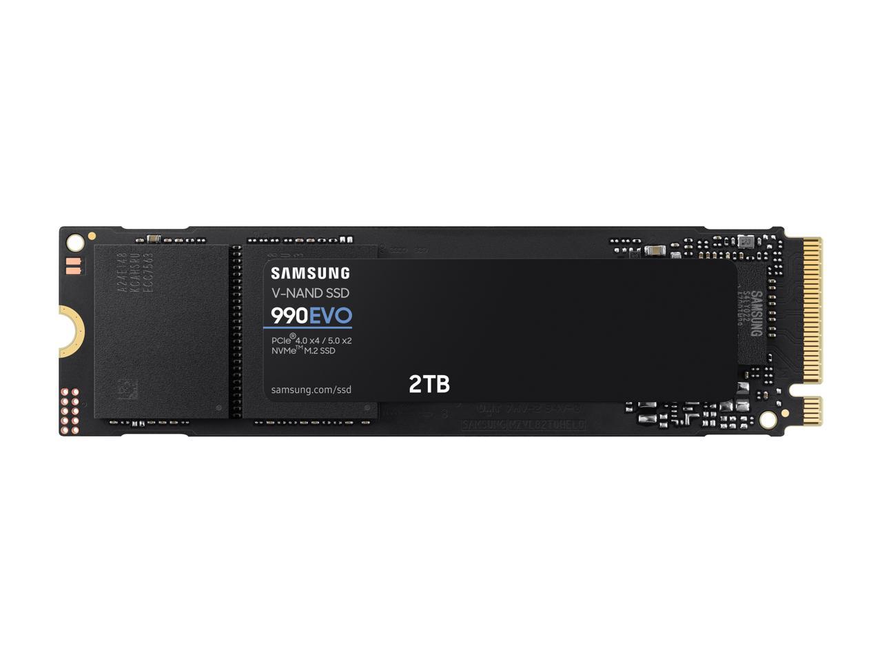 SAMSUNG SSD 990 EVO 2TB, PCIe 5.0 M.2 2280, Seq. Read Speeds Up-to 5,000MB/s (MZ-V9E2T0B/AM) 1