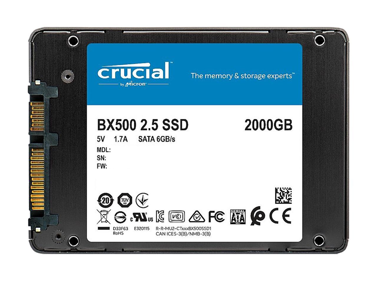 Crucial BX500 2TB 3D NAND SATA 2.5-Inch Internal SSD, up to 540 MB/s - CT2000BX500SSD1 4