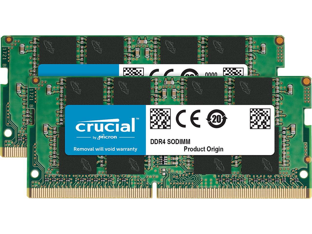 Crucial 16GB (2 x 8GB) 260-Pin DDR4 SO-DIMM DDR4 3200 (PC4 25600) Laptop Memory Model CT2K8G4SFRA32A 1