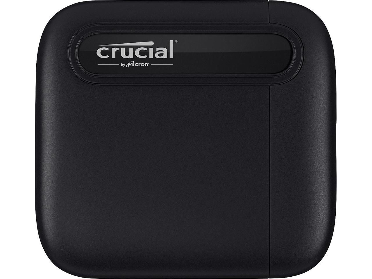 Crucial X6 500GB Portable SSD - Up to 540 MB/s - USB 3.2 - External Solid State Drive, USB-C - CT500X6SSD9 1