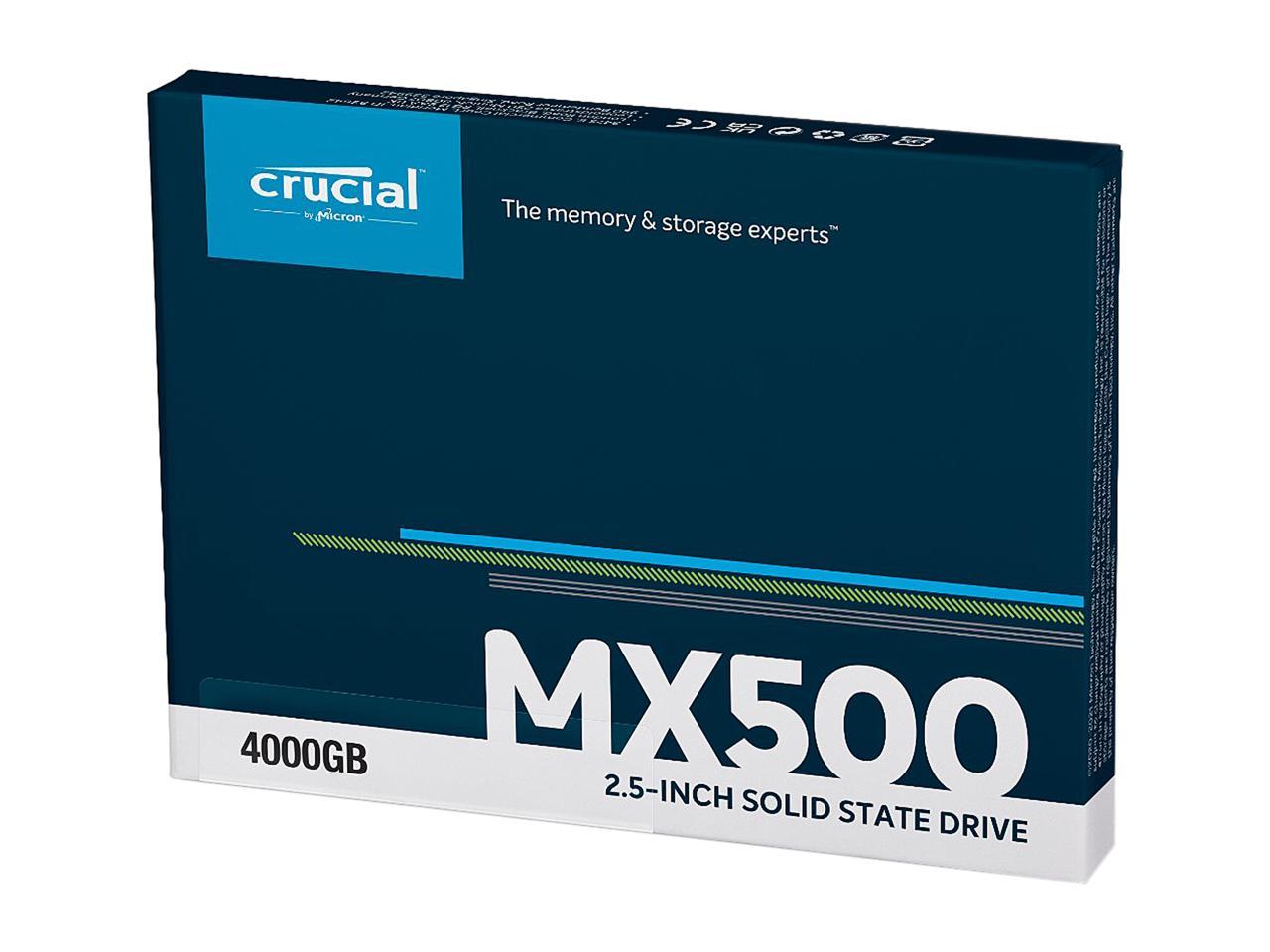 Crucial MX500 4TB 3D NAND SATA 2.5 Inch Internal SSD, up to 560 MB/s - CT4000MX500SSD1 3