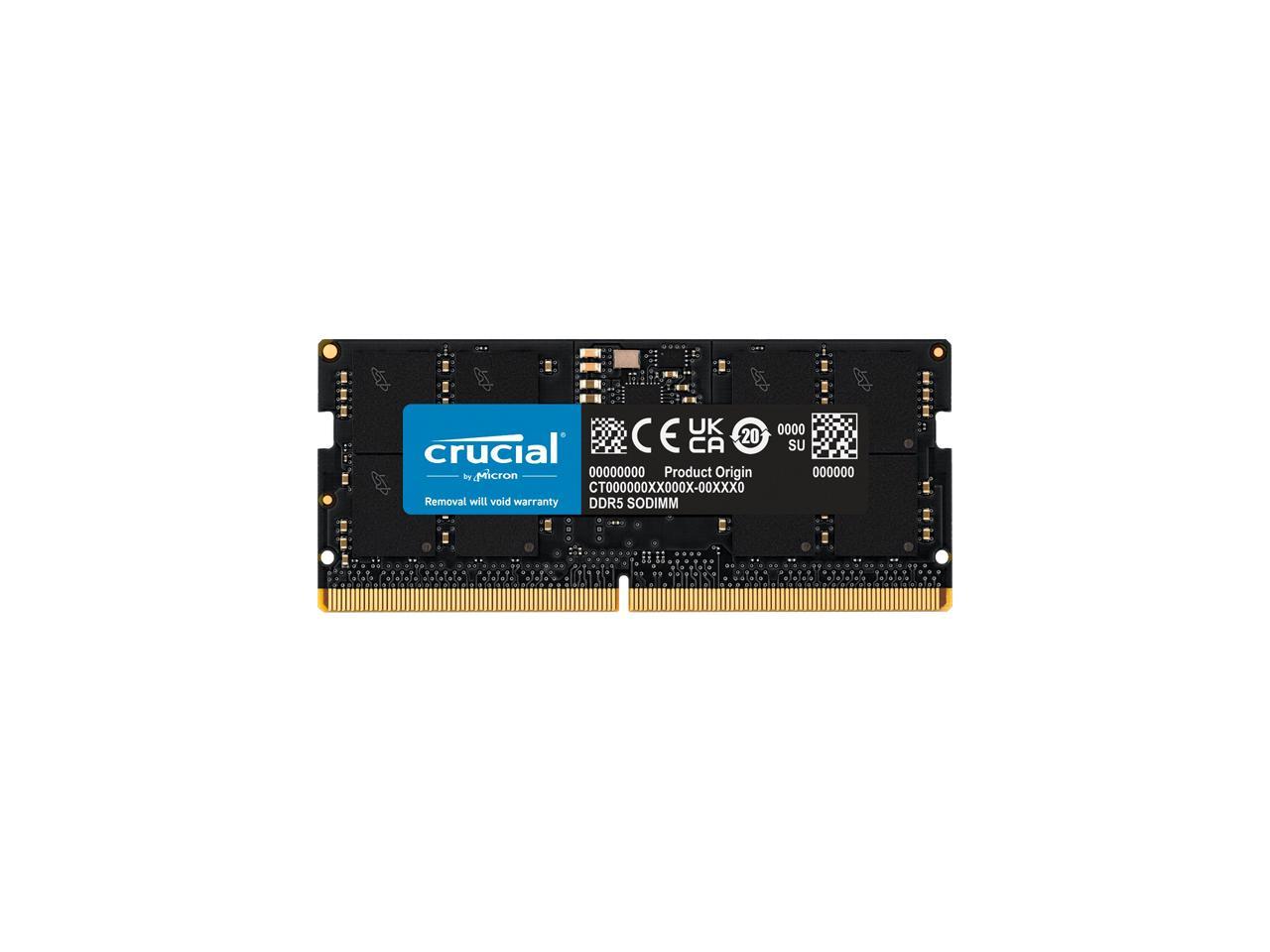 Crucial 32GB 262-Pin DDR5 SO-DIMM DDR5 4800 (PC4 38400) Laptop Memory Model CT32G48C40S5 1