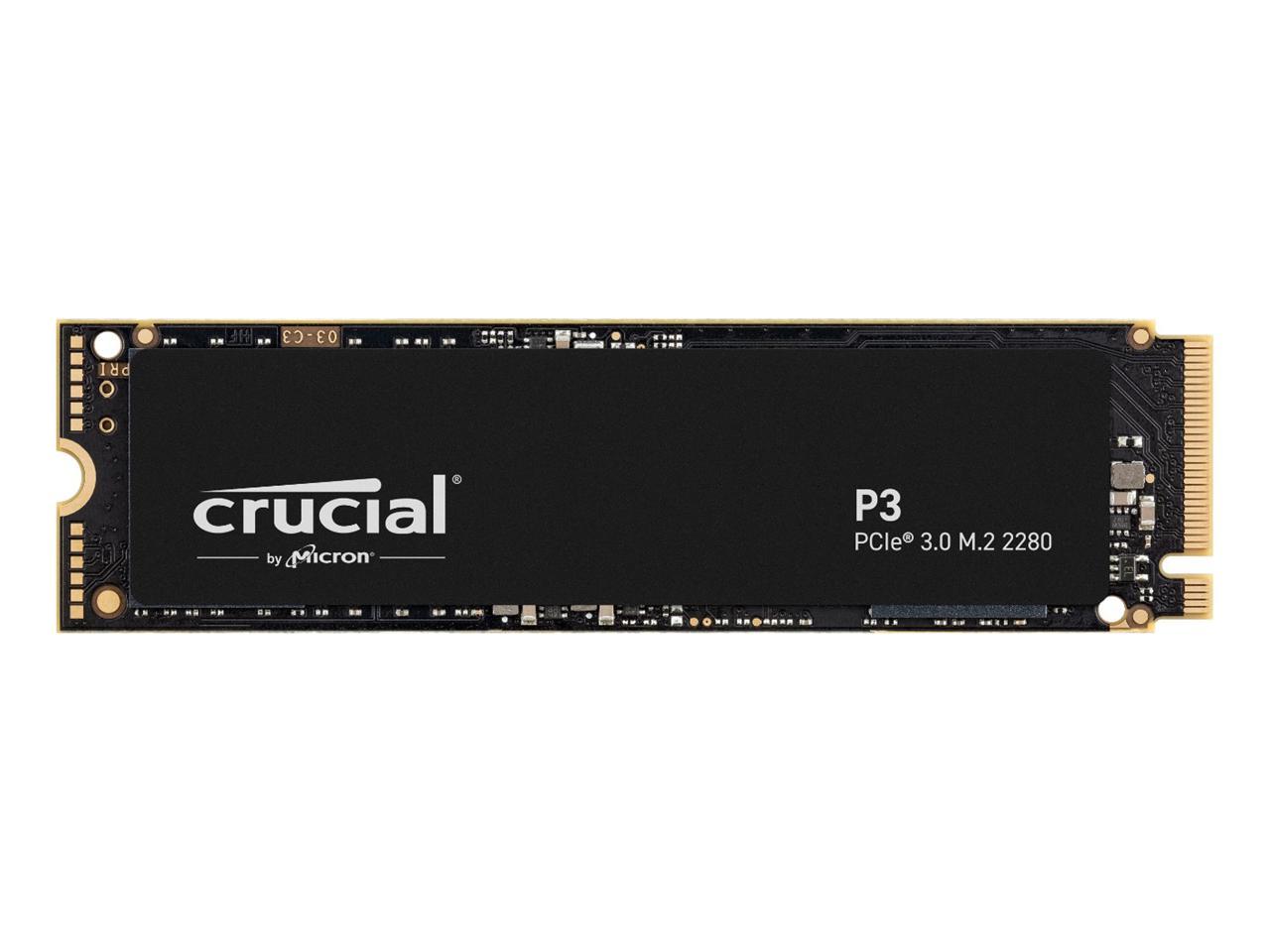 Crucial P3 500GB PCIe 3.0 3D NAND NVMe M.2 SSD, up to 3500MB/s - CT500P3SSD8 1