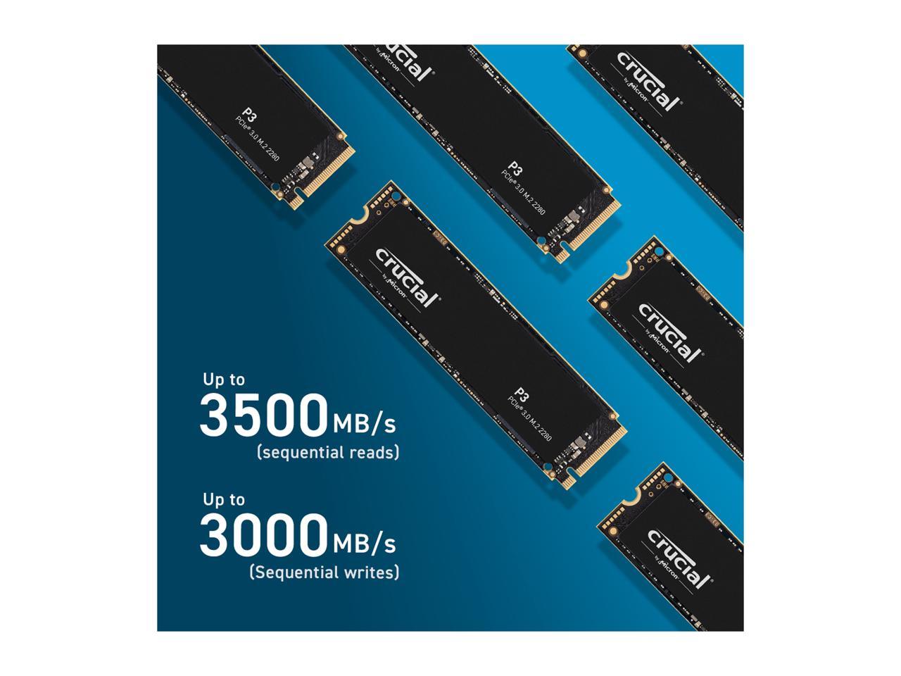 Crucial P3 2TB PCIe 3.0 3D NAND NVMe M.2 SSD, up to 3500MB/s - CT2000P3SSD8 5