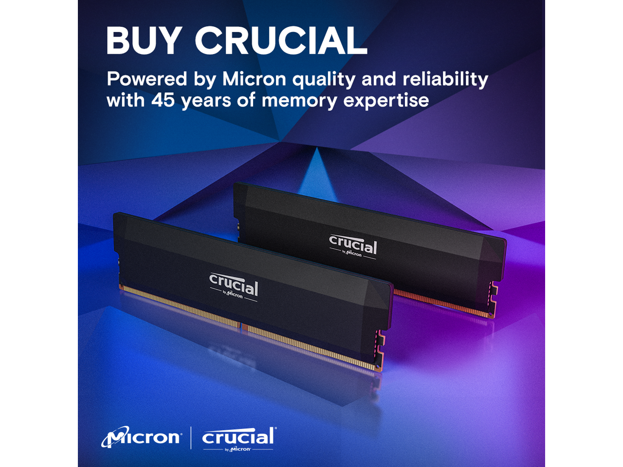 Crucial Pro Overclocking 32GB (2 x 16GB) DDR5 6000 (PC5 48000) Desktop Memory Model CP2K16G60C36U5B 4