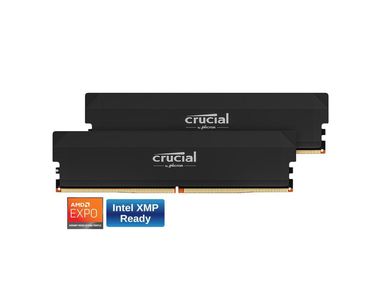 Crucial Pro Overclocking 32GB (2 x 16GB) DDR5 6000 (PC5 48000) Desktop Memory Model CP2K16G60C36U5B 2