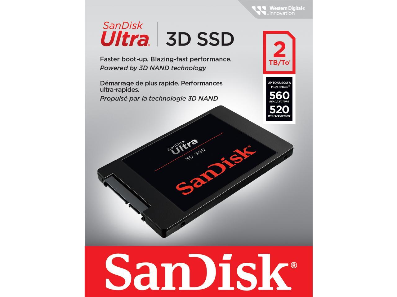 SanDisk Ultra 2.5" 2TB SATA III 3D NAND Internal Solid State Drive (SSD) SDSSDH3-2T00-G26 1