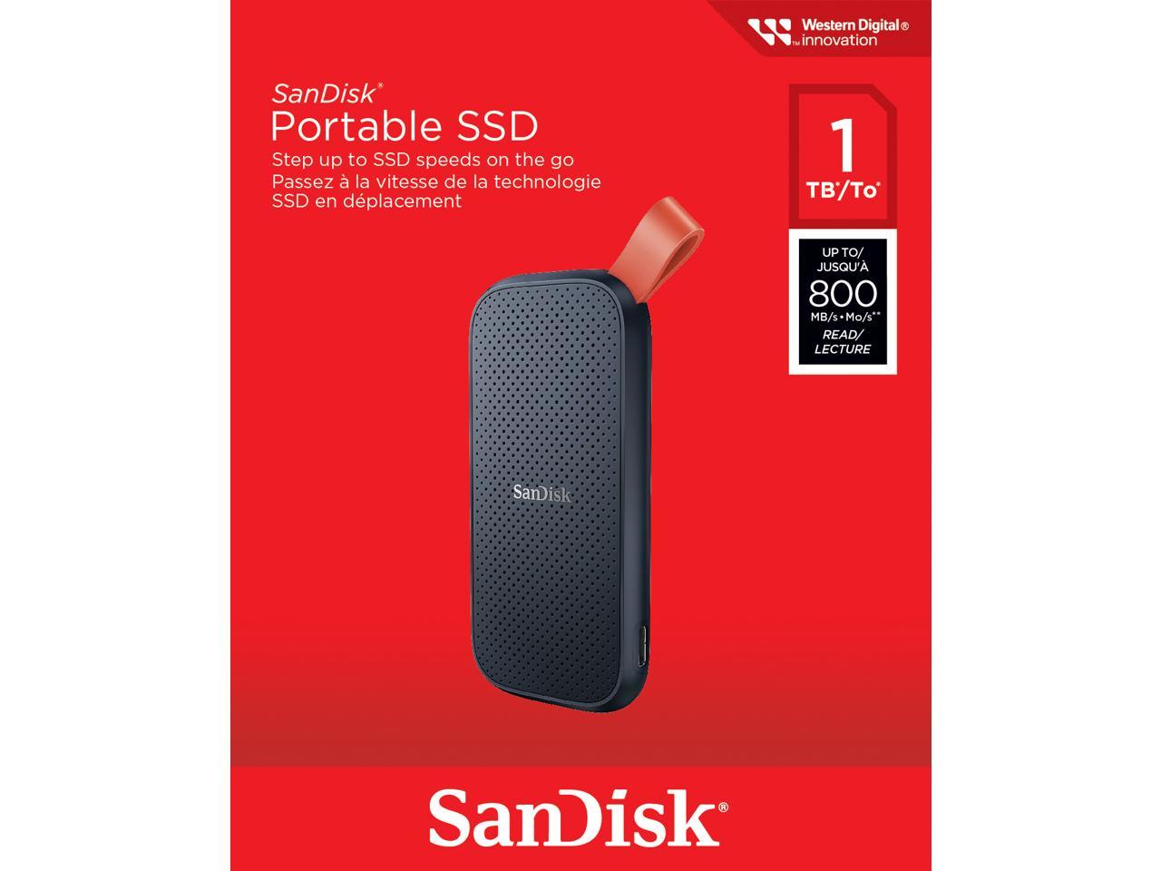 SanDisk Portable SSD 1TB USB 3.2 Gen 2, USB-C SDSSDE30-1T00-G26 1