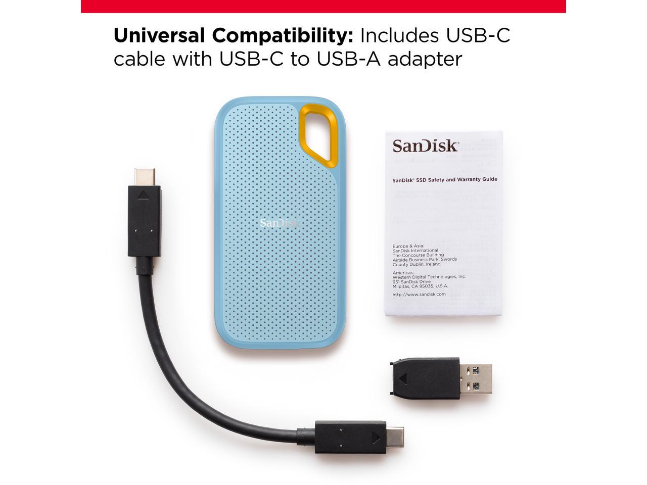 SanDisk 1TB Extreme Portable SSD - Up to 1050MB/s - USB-C, USB 3.2 Gen 2 - External Solid State Drive - SDSSDE61-1T00-G25B 4