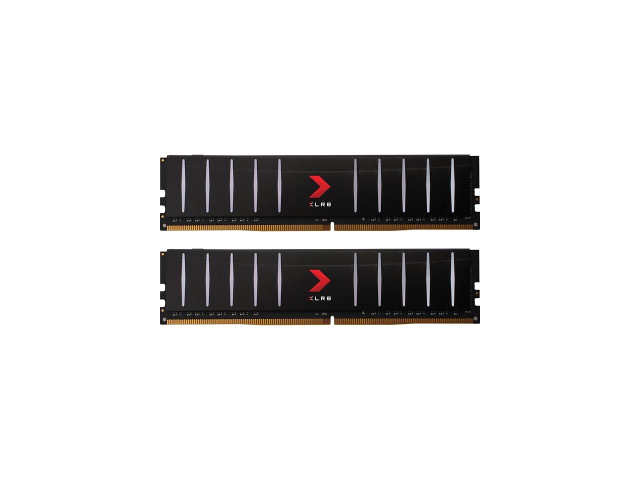 PNY XLR8 Low Profile 16GB (2 x 8GB) 288-Pin PC RAM DDR4 3200 (PC4 25600) Memory (Desktop Memory) Model MD32GK2D4320016LP 1