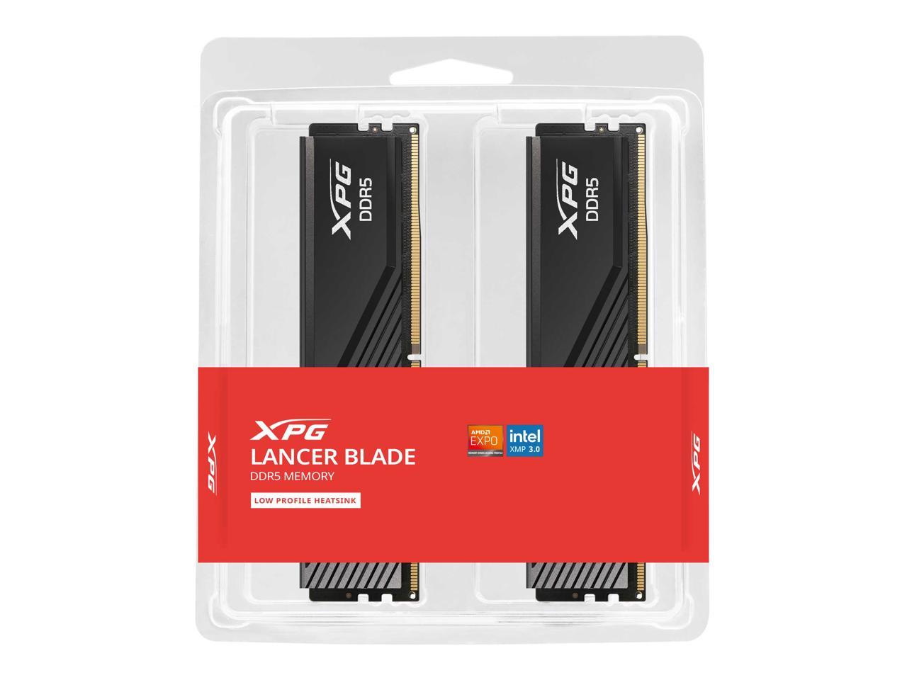 XPG Lancer Blade 32GB (2 x 16GB) 288-Pin PC RAM DDR5 6000 (PC5 48000) Desktop Memory Model AX5U6000C3016G-DTLABBK 4