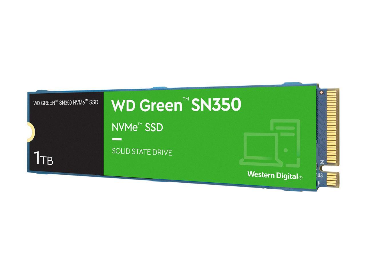 Western Digital WD Green SN350 NVMe M.2 2280 1TB PCI-Express 3.0 x4 Internal Solid State Drive (SSD) WDS100T3G0C 2