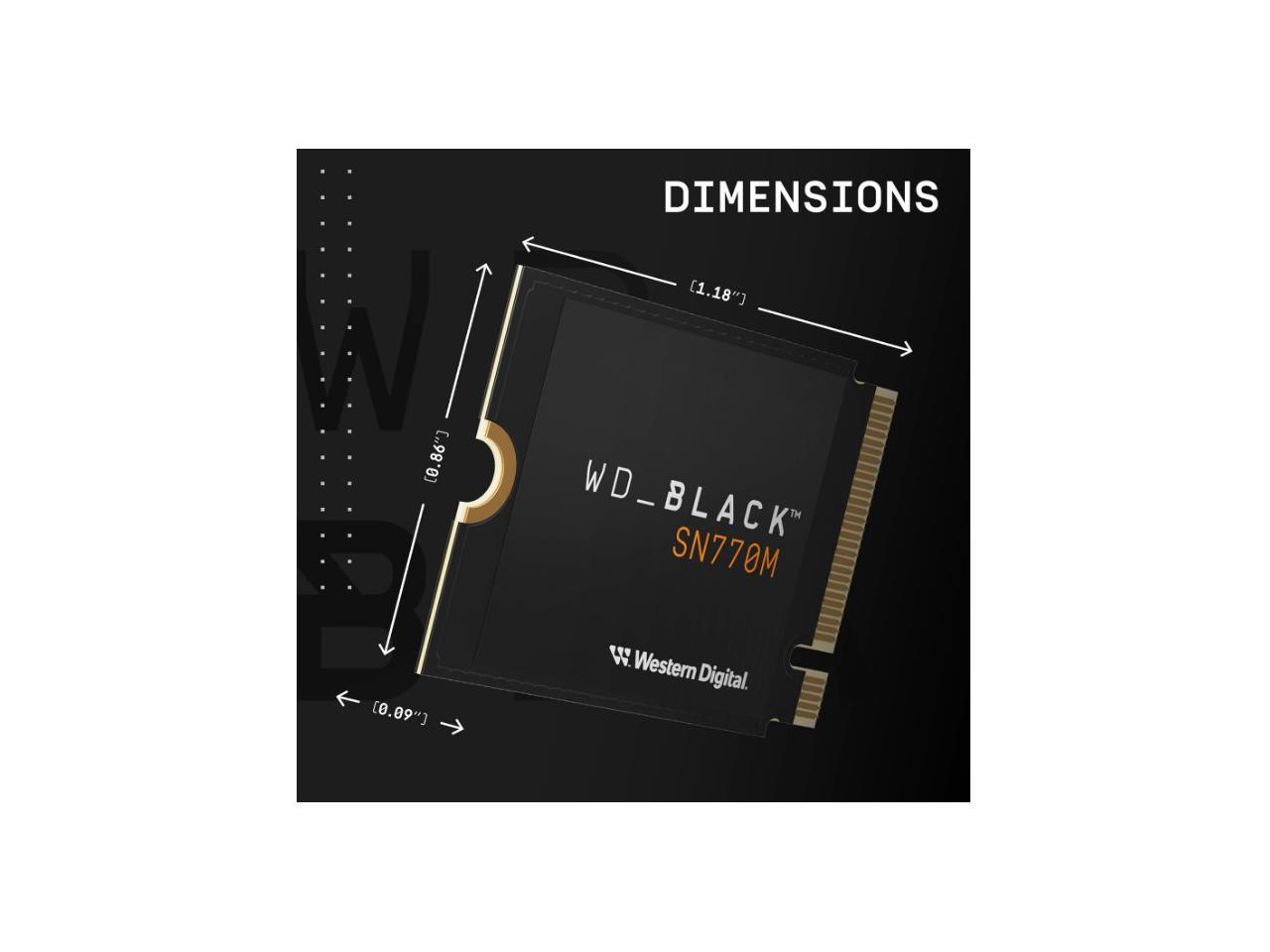 WD_BLACK 500GB SN770M M.2 2230 NVMe SSD for Handheld Gaming Devices, Speeds up to 5,000MB/s, TLC 3D NAND, Great for Steam Deck and Microsoft Surface - WDBDNH5000ABK-WRSN 2