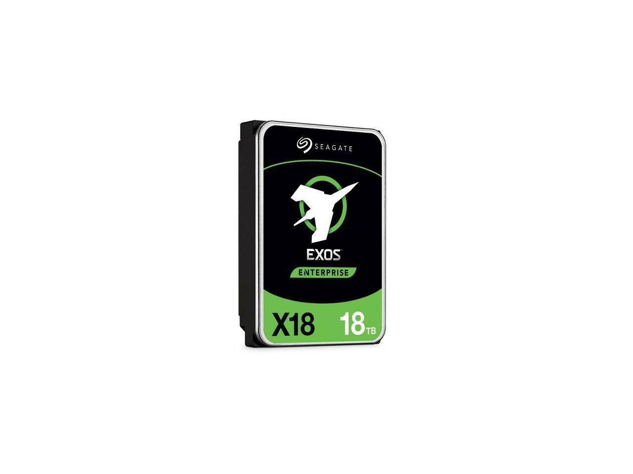 Seagate Exos X18 ST18000NM001J 18TB 7200 RPM 256MB Cache SATA 6.0Gb/s 3.5" Internal Hard Drive, 512E/4KN SED 4