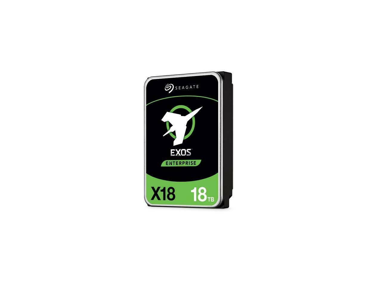 Seagate Exos X18 ST18000NM001J 18TB 7200 RPM 256MB Cache SATA 6.0Gb/s 3.5" Internal Hard Drive, 512E/4KN SED 5