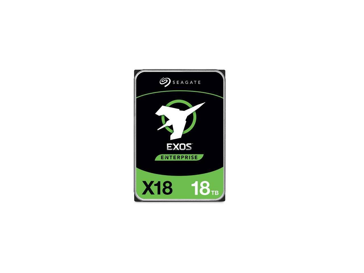 Seagate Exos X18 ST18000NM001J 18TB 7200 RPM 256MB Cache SATA 6.0Gb/s 3.5" Internal Hard Drive, 512E/4KN SED 2