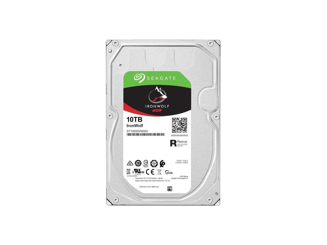 Seagate IronWolf ST10000VN000 10TB 7200 RPM 256MB Cache SATA 6.0Gb/s 3.5" Hard Drives Bare Drive 4