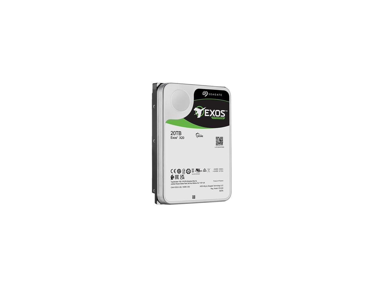 Seagate Exos X20 ST20000NM007D 20TB 7200 RPM 256MB Cache 3.5" Internal Hard Drive 5