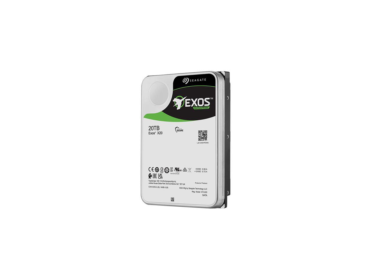 Seagate Exos X20 ST20000NM007D 20TB 7200 RPM 256MB Cache 3.5" Internal Hard Drive 4